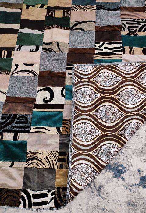 Покрывала в стиле пэчворк на подкладе.Ткани Турецкие.р 1,90*2,20.НОВЫЕ