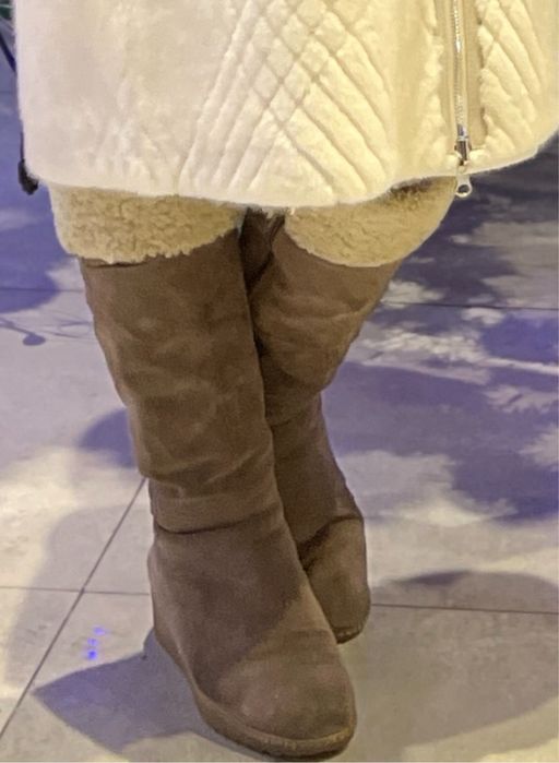 Замшевые сапоги, натуралка