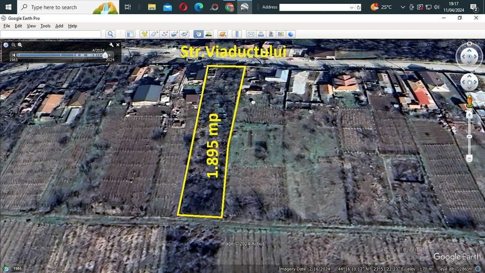Teren 1.900 mp,Carcea,Str.Viaductului 83-toate utilitatile,asfalt
