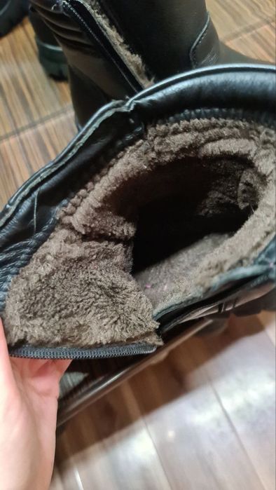 Тёплые, кожаные,полусапожки для мальчика,подростка.37 размер