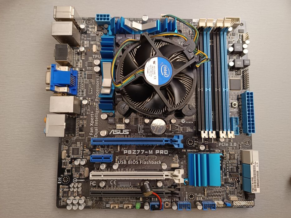 Дънна платка ASUS P8Z77-M PRO + охлаждане Intel