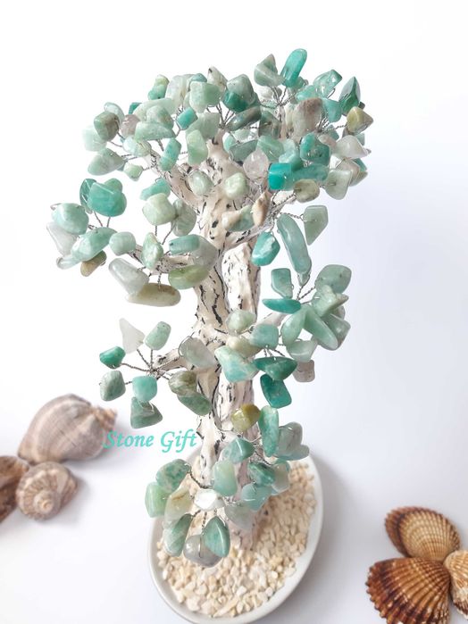 Дръвче Амазонит, Подарък Приятел, Кръщене, Подарък Кръстници, Класна