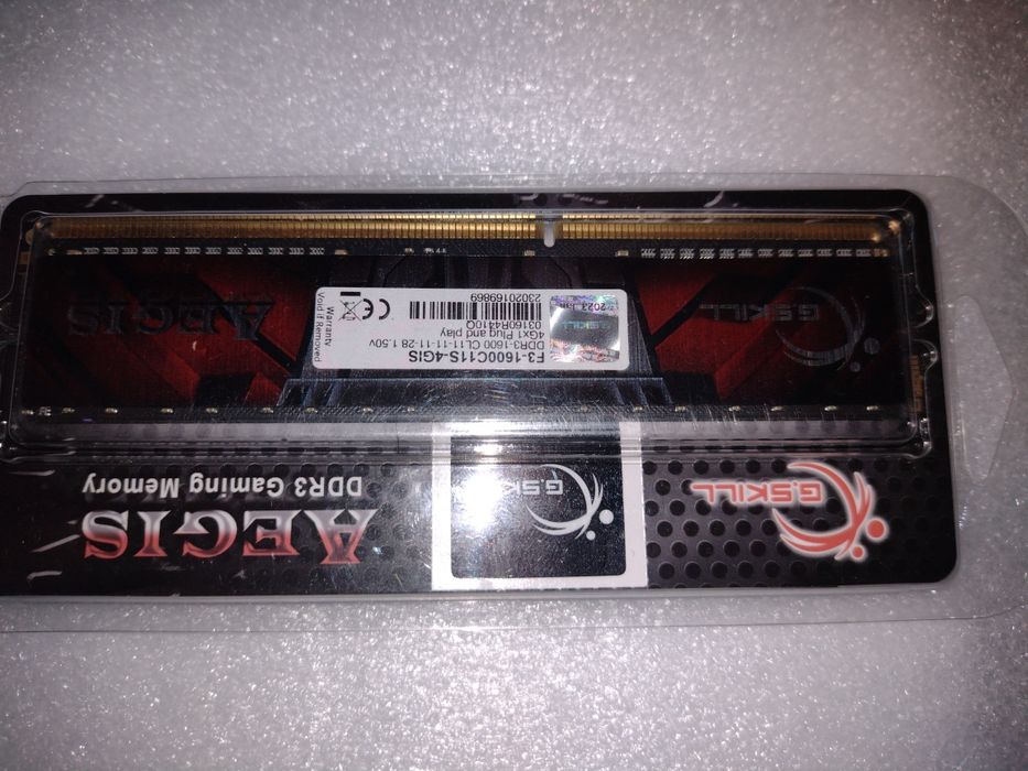 Memorie RAM G.SKILL Aegis 4GB, DDR3, 1600MHZ, 1.5 V, CL11