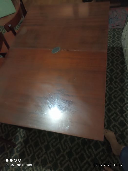 Стол раскладной и стулья СССР лакированные