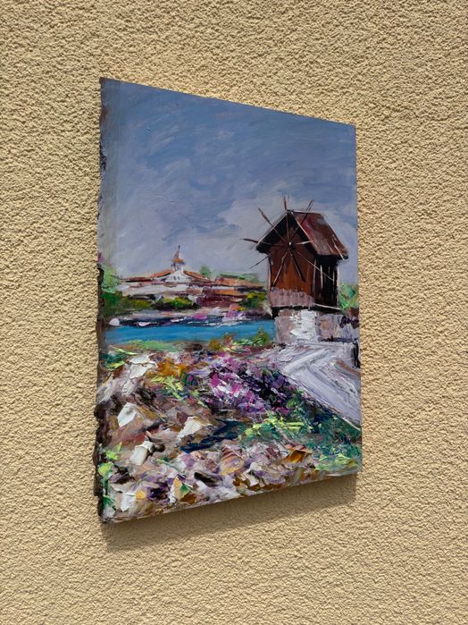 Дървени пана с морски мотиви, ръчно рисувани с маслена боя на промоционални цени!