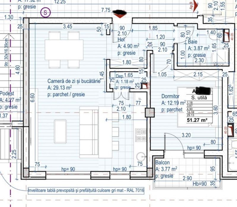 Ap 2 camere 51mp , etaj intermediar,garaj,Floresti, zona Muzeul Apei