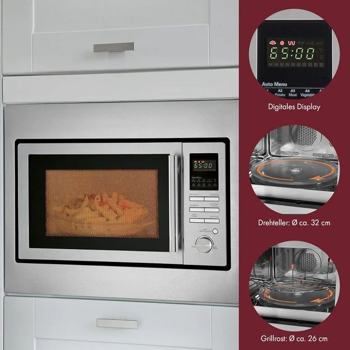 Нова микровълнова за вграждане  25L 900W Bomann