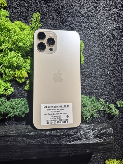 iPhone 12 Pro Max 256gb Gold Neverlocked Bat 100%/Fact+Garantie