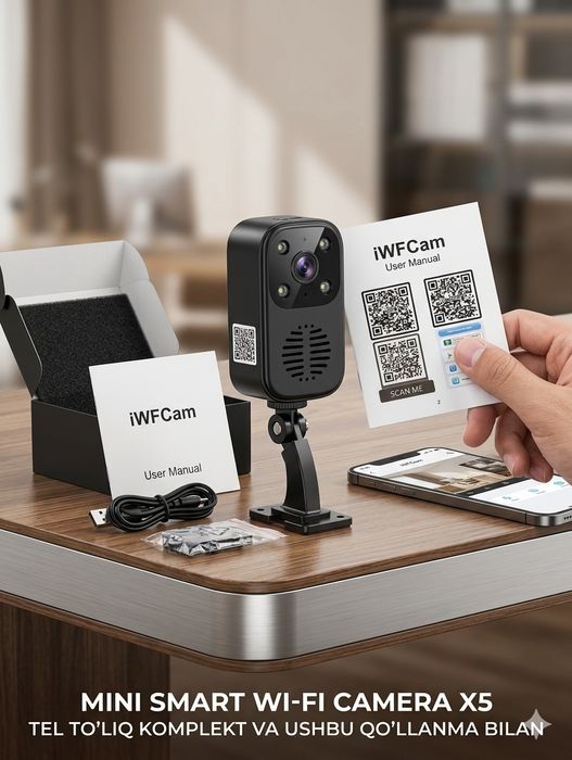 Mini Wi-Fi Kamera X5 (iWFCam) — Dahshat Kechestvoda! SROCHNA SOTILADI