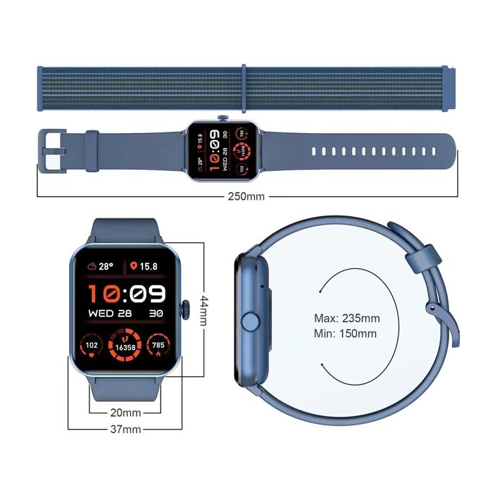 Смарт часовник BLACKVIEW R50 44.46 MM, ПУЛСОМЕР, SPO2