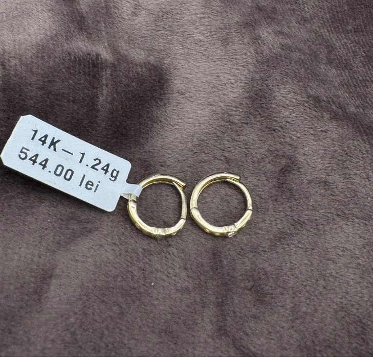Cercei aur 14k  1.24gr