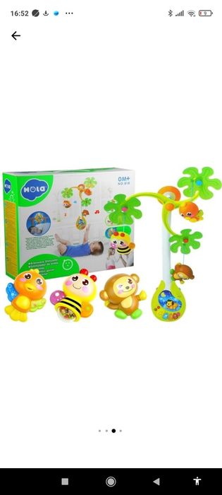 Carusel patut bebelusi M-Toys, Jungla cu lumini si sunete