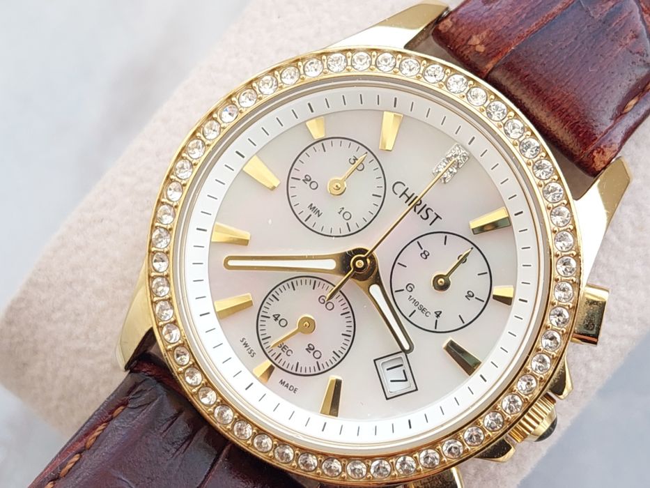 Ceas dama Christ Diamonds chronograph quartz swiss, colectie