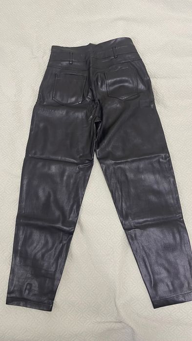 Кожаные брюки почти новые