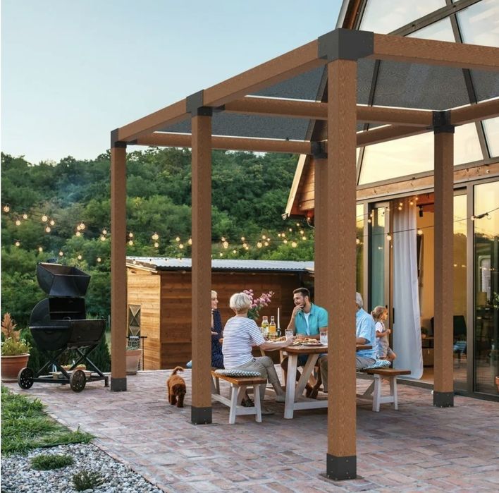Kit pergola cu acoperiș dublu
