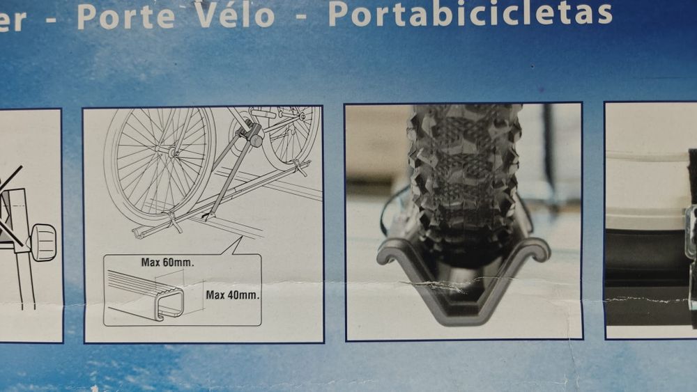 Suport auto pentru bicicleta, montaj pe bare transversale