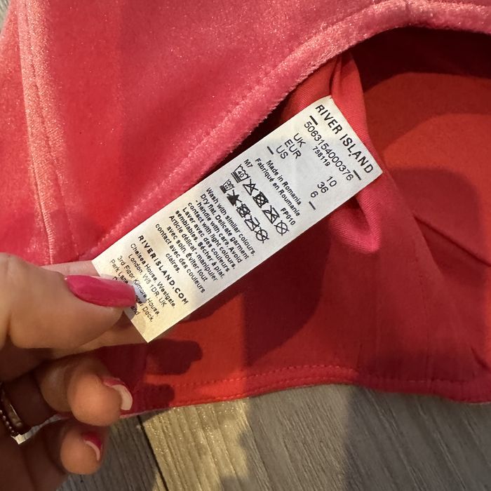Top roz catifea River Island 36