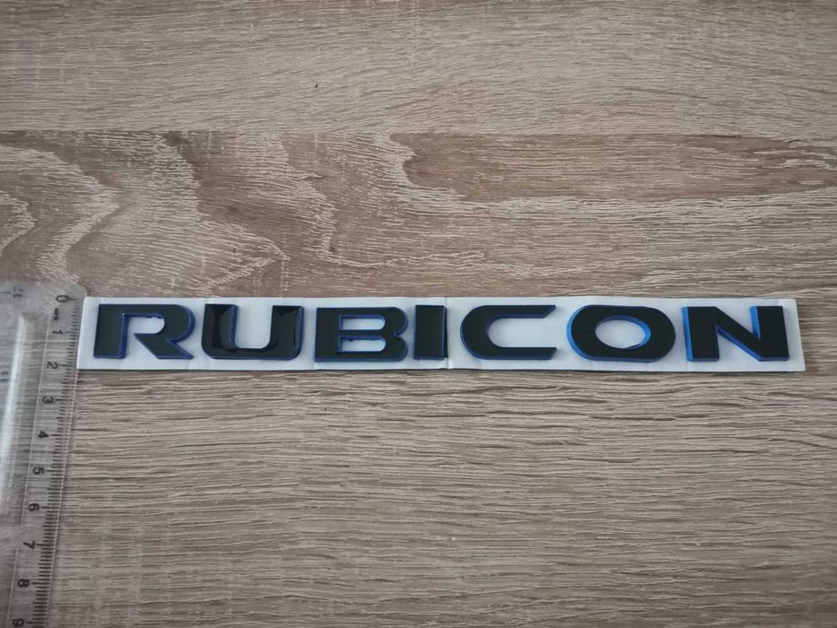 черен надпис емблема Jeep Rubicon