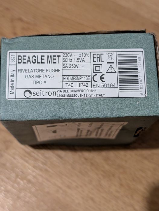 Detector gaz metan Seitron Beagle - NOU în cutie
