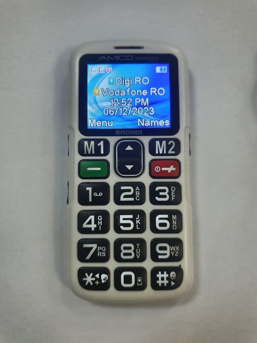 Telefon italian Brondi taste butoane mari lcd color seniori necodat