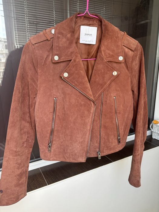 Дамско кожено яке Mango