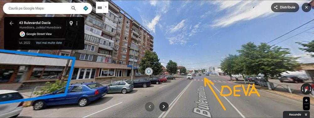 Spațiu comercial Hunedoara de închiriat M5 Dacia 37 visavis ProfiSuper