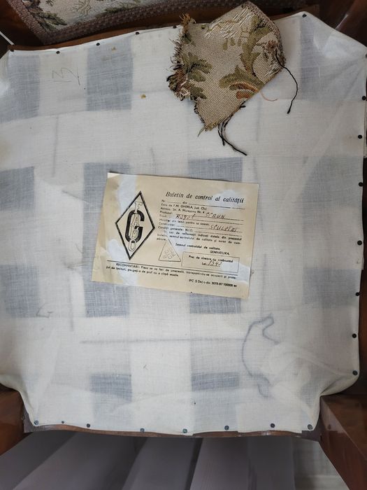 Set 6x scaune masa sculptate lemn masiv noi jilt fotolii