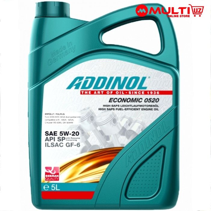 Addinol Economic 5w20 Синтетическое Маторное Масло 5л