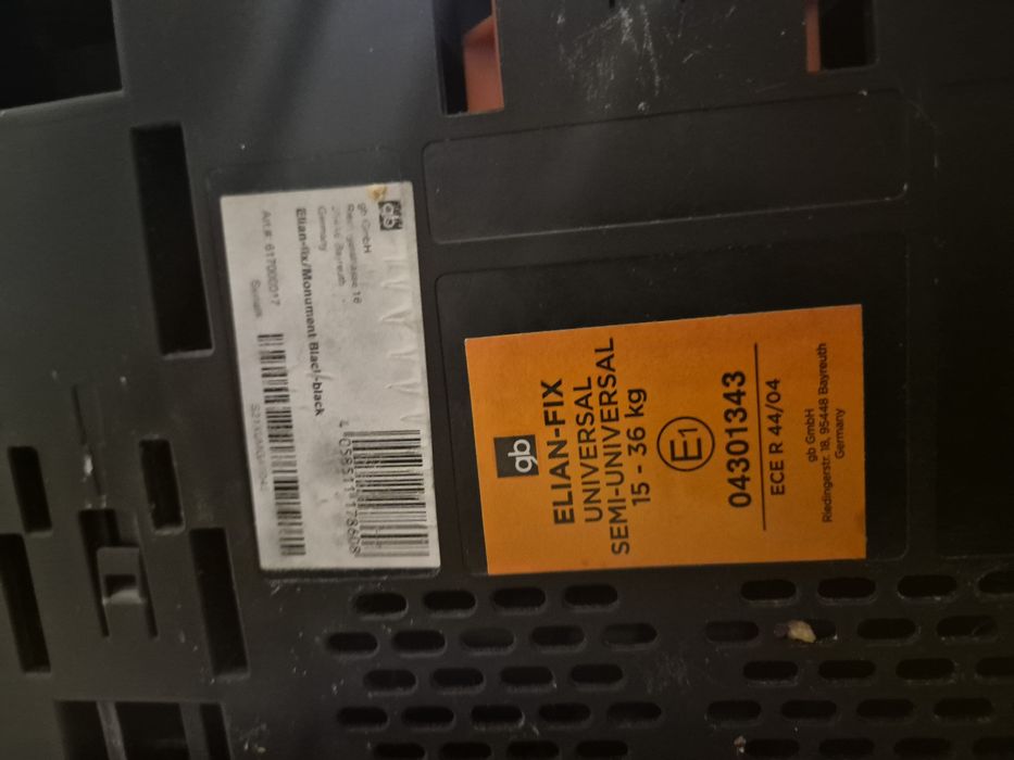 Scaun auto grupa 15-36 kg gb Elian-fix Dragonfire Gray