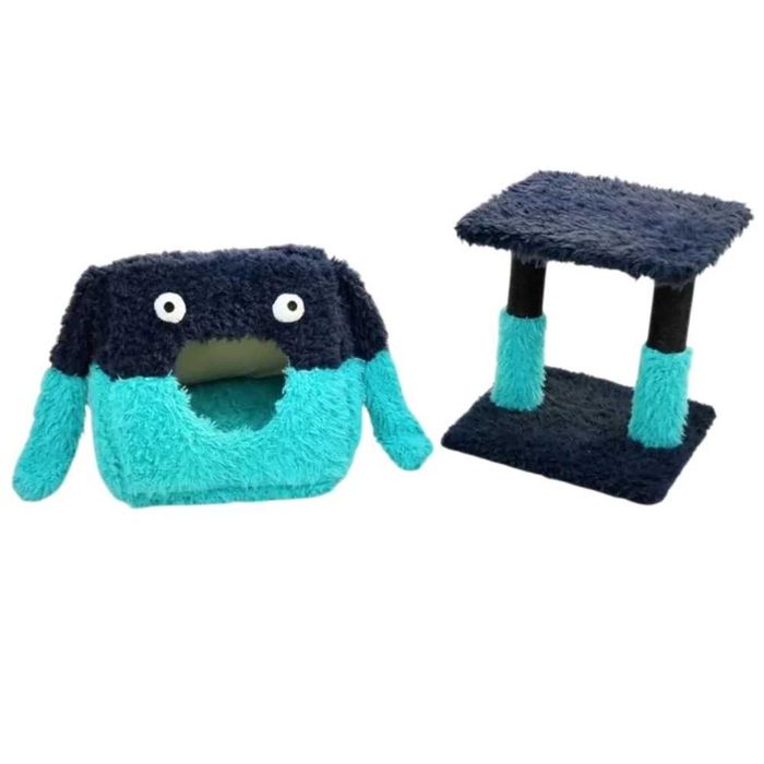 Turn de joaca pisici 2 in 1 – casuta detasabila si stalpi de zgariat