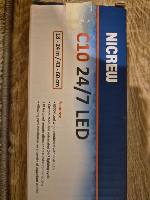 Lampa acvariu LED Nicrew 13W, full spectrum, 43 cm