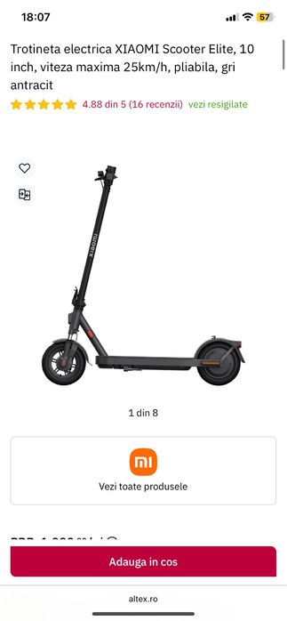 Trotineta Electrica Xiaomi Mi Elite 45KM Autonomie