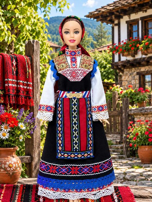 Сувенирна кукла Гроздана с Тронска народна носия.