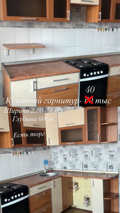 Кухонный гарнитур, шкафы и двери