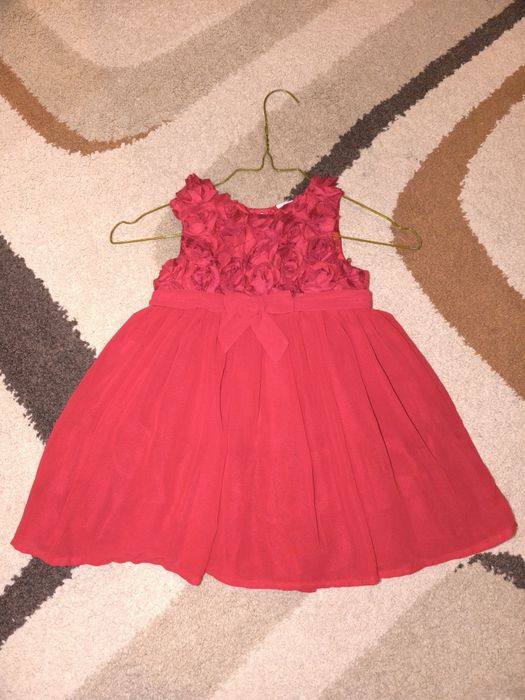 Страхотен празничен лот рокля+палто HM 92-98 размер