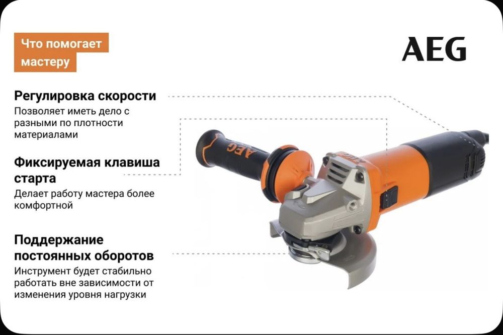 Болгарка AEG WS13-125SXE