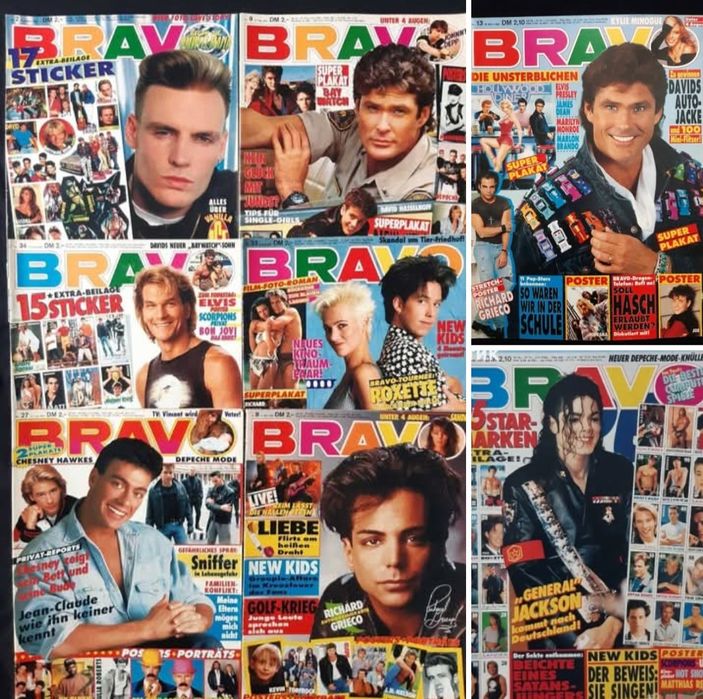 Голяма Колекция Стари Немски Списания BRAVO / POPCORN 175 Броя