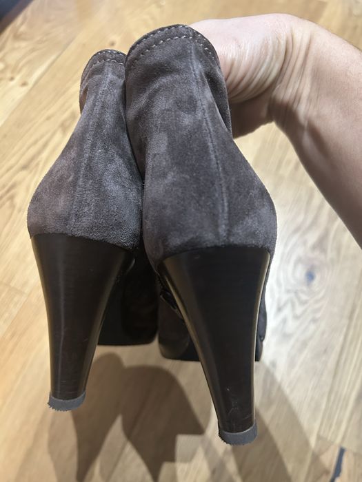 Botine elegante piele intoarsa 38