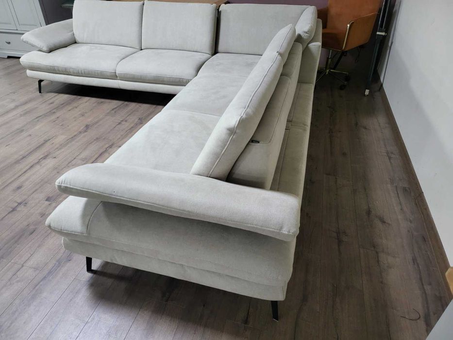 ПРОМОЦИЯ!!! Сиво-бежов ъглов диван от плат Dieter Knoll ZE-EM20075