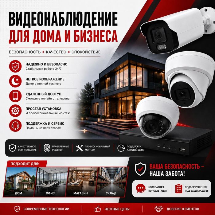 Камера Ремонт Видеонаблюдения Wi-FI СКС Монтаж и Установка