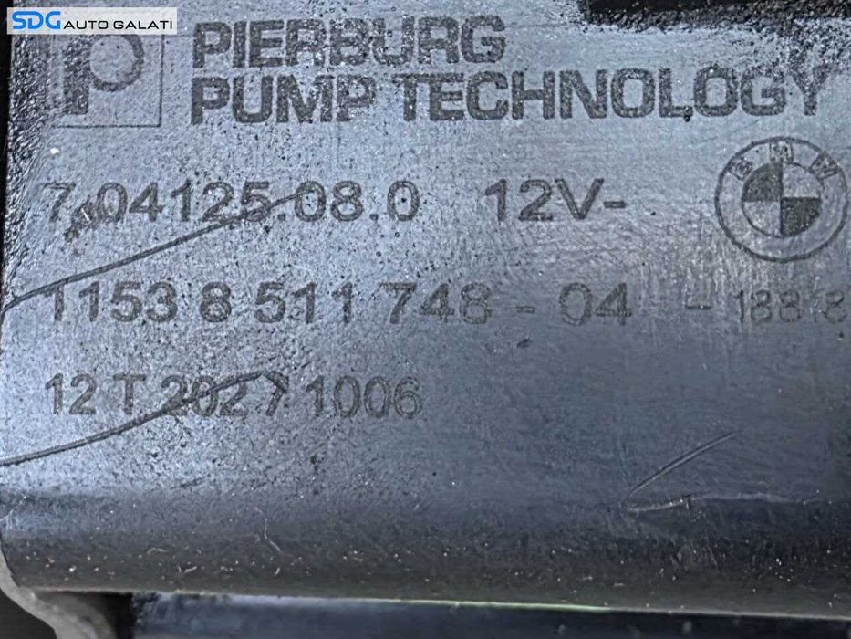 Pompa Recirculare Apa BMW Seria 7 F01 F02 F03 F04 3.0 Diesel 2008 - 2015 Cod 8511748, 8511748-04, 1153851174804 [N5762]