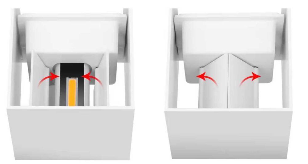 Aplica led fatada Exterior / Interior cu reglare unghi lumina 12W IP65