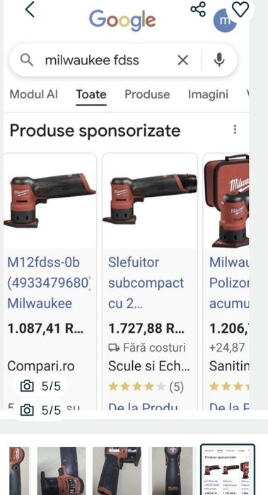 Milwaukee slefuitor m12