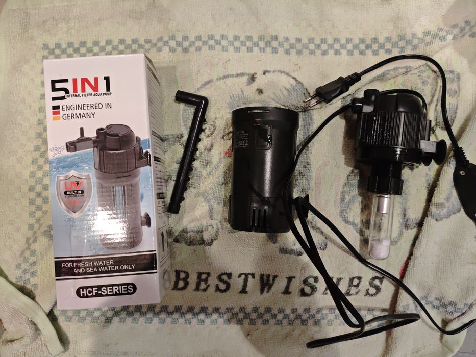 Вътрешен филтър с UV лампа + нагревател