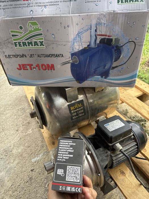 Hidrofor(motor si vas presiune24 l)+presostat si alte piese