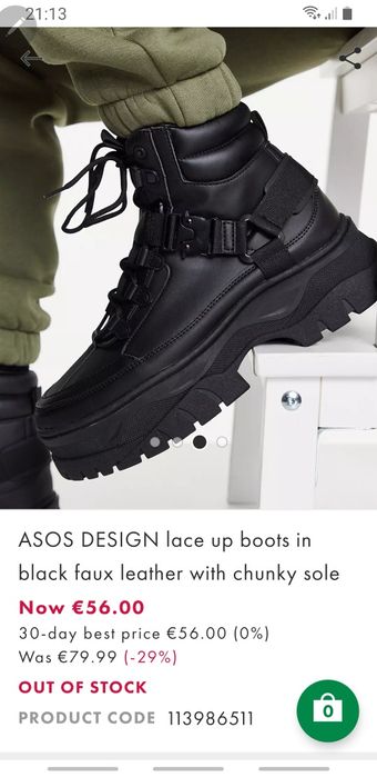 Ghete negre iarna Asos 43