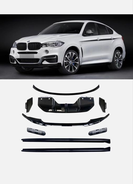 Pachet prelungiri bara fata praguri difuzor   BMW F15 X5  sau X6 F16
