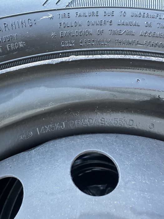 4 бр. Железни джанти с гуми 4х100, 14’’