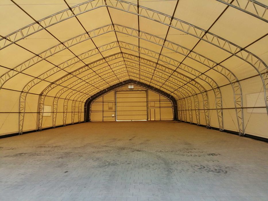 Cort industrial de depozitare, structura rezistentă, streșina înaltă