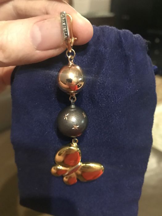 Серьги золотые 750проба экслюзив Италия ГРАЦИЭЛЛА новые 13,5 гр